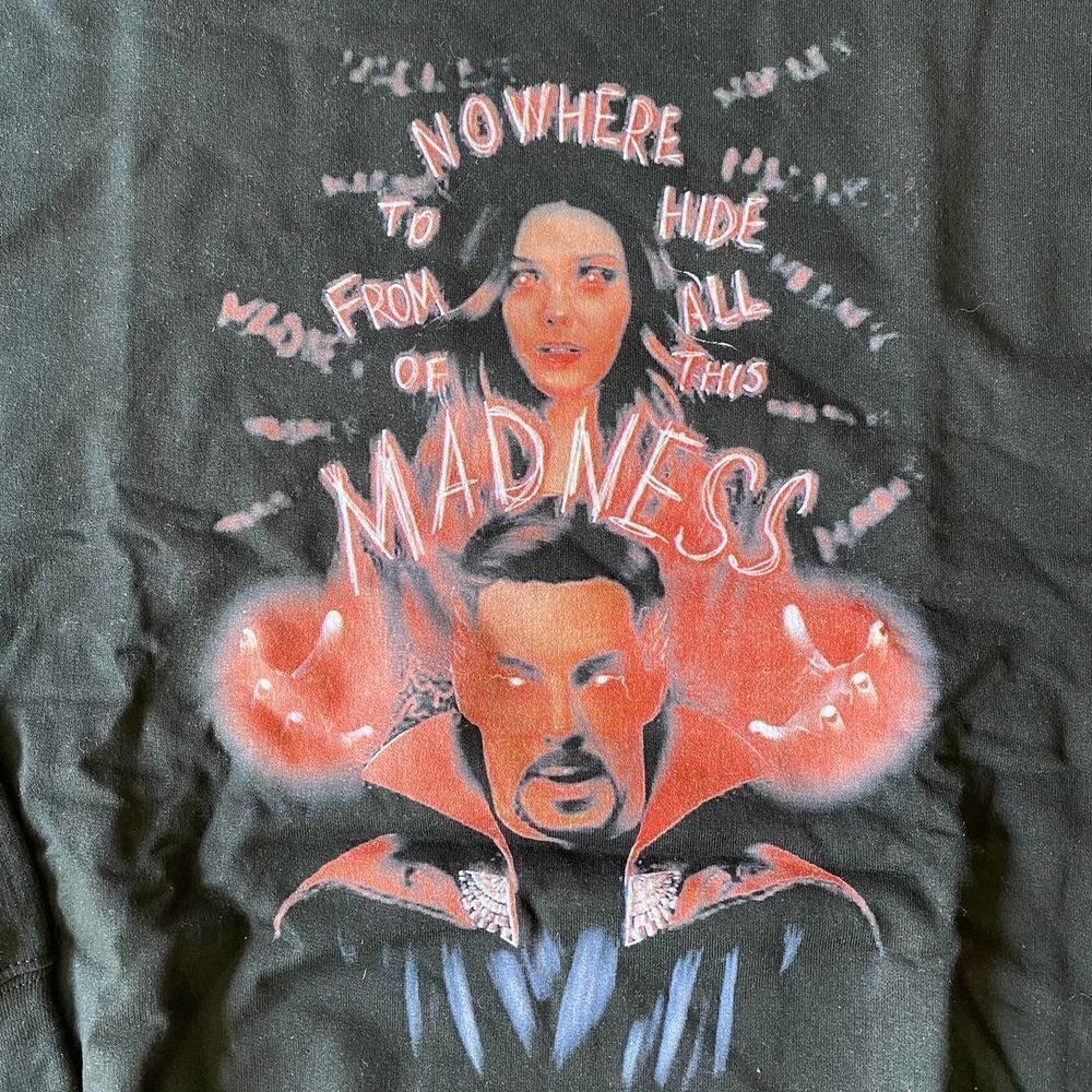 Dr. Strange Nowhere to Hide from Madness Crewneck Sweatshirt Black 3XL